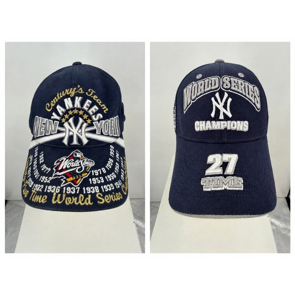 VTG New York Yankees Lot Mens 2XL Jersey Hoodie 4 Hats MLB Baseball Mixed Brands